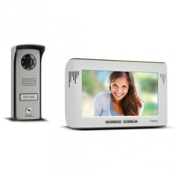 Visiophone EXTEL Mika 2 fils grand écran blanc 18 cm