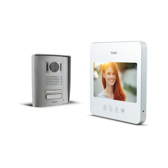 Visiophone EXTEL Édition Quattro white carré tactile écran 18 cm