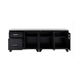 PIERRE HENRY - MEUBLE TV EN METAL NOIR HAUTEUR 59.80 CM