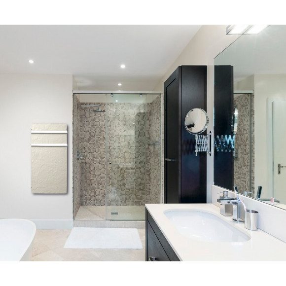 Sèche-serviettes Dual Kherr Smart MAZDA 1000W Ardoise Blanche