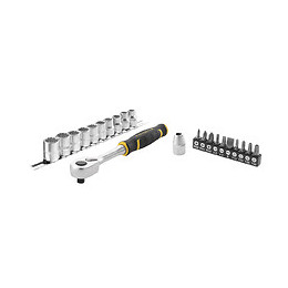 Cliquet 120 dents 3/8 Fatmax + 10 douilles + 10 embouts de vissage
