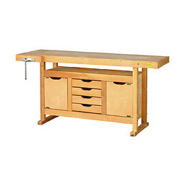 Etabli bois 1,5m OUTIFRANCE à caisson avec 4 tiroirs