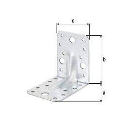 Équerre Renforcée Nervurée Galva Zinguée Sendzimir 90x90x65