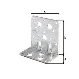 Équerre Renforcée Nervurée Galva Zinguée Sendzimir 90x90x80