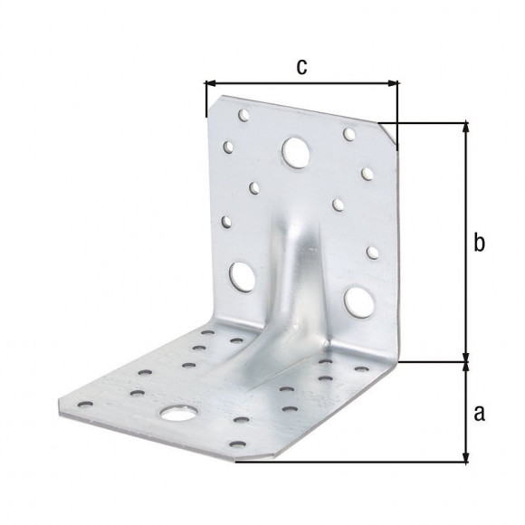 Equerre Renforcée Nervuréea Zinguée Sendzimir 105x105x90