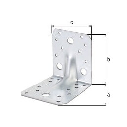Equerre Renforcée Nervuréea Zinguée Sendzimir 105x105x90