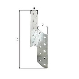 Équerre Renvoyée Droite Galva Zinguée Sendzimir 32x32x170