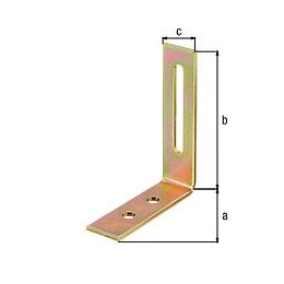 Équerre Réglable Trou Oblong Bichro 65x80x20