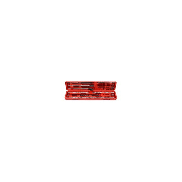 Dcraft - Coffret De Forets S4 Et De Burins Sds - 9 Forets Et 3 Burins - Outils De Construction - Rouge