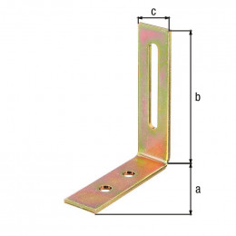 Équerre Réglable Trou Oblong Bichro 65x80x20