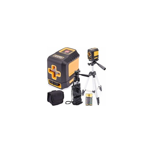 Power Tool - Niveau À Laser - 1 Diode - Laser Rouge Croisé - Précision ±3mm-10m - 2 Piles Aa - Distance De Mesure 15 M - Gr