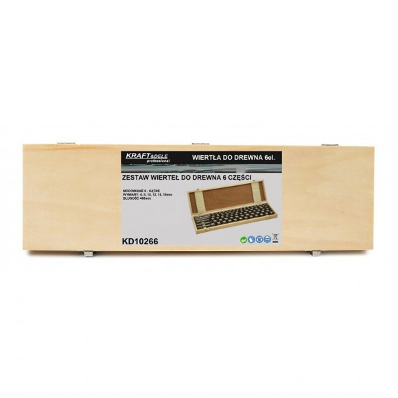 Dcraft - Jeu De Forets Pour Bois - 6 Pièces - Tailles Des Forets 6-18 Mm - Lames Trempées - Argent