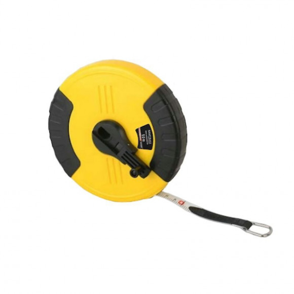 Dcraft - Mètre À Ruban  - Longueur 50m - Poignée Antodérapante - Fiberglass - Jaune
