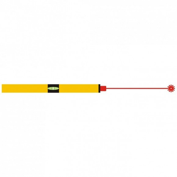 Dtools - Niveau À Bulle Avec Laser 600mm - 49,8mm X 20,5mm X 600mm - Structure En Aluminium - Laser 30m - Jaune