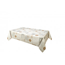 Nappe biais rectangle 140x200cm Modèle Loudéac écru