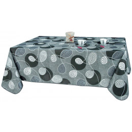 Nappe bord franc rectangle 150x230cm Modèle Pop acier