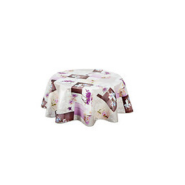 Nappe biais laquée rond 150cm Modèle Laelia fushia