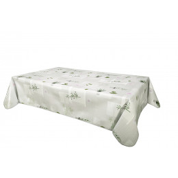 Nappe biais rectangle 140x160cm Modèle Aromatic écru