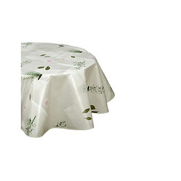 Nappe biais ovale 150x230cm Modèle Aromatic écru