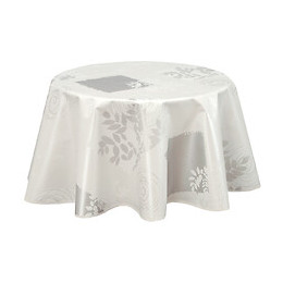 Nappe biais rond 175cm Modèle Véra blanc