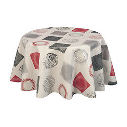 Nappe biais rond 150cm Modèle Tapies rouge