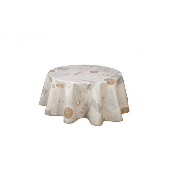 Nappe biais rond 150cm Modèle Loudéac écru