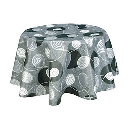 Nappe bord franc rond 138cm Modèle Pop acier