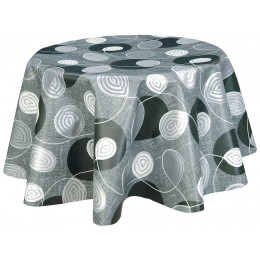 Nappe bord franc rond 138cm Modèle Pop acier