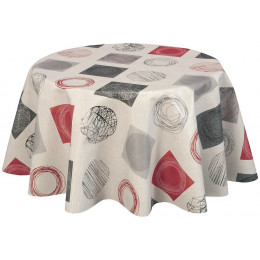 Nappe biais rond 150cm Modèle Tapies rouge