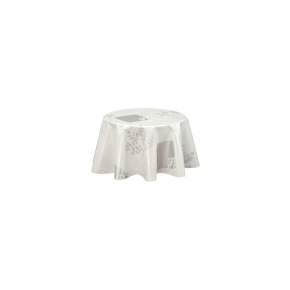 Nappe biais rond 150cm Modèle Véra blanc