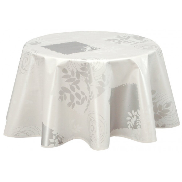 Nappe biais rond 150cm Modèle Véra blanc