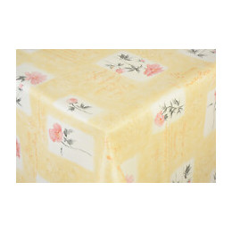 toile ciree flore jaune au metre