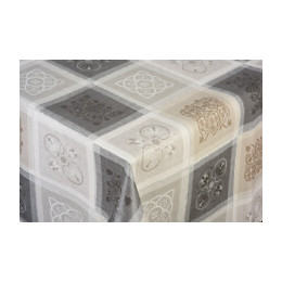 toile ciree jacquard gris au metre