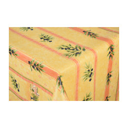 toile ciree provence orange au metre