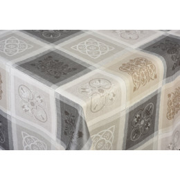 toile ciree jacquard gris au metre