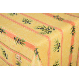 toile ciree provence orange au metre