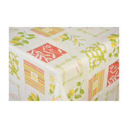 toile ciree mimosas corail au metre