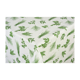 toile ciree aromates vert au metre
