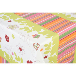 toile ciree bayadere rouge au metre