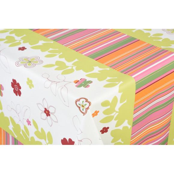 toile ciree bayadere rouge au metre