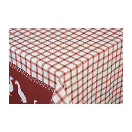 nappe coton enduit oie bordeaux au metre