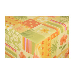 toile ciree tropic jaune au metre