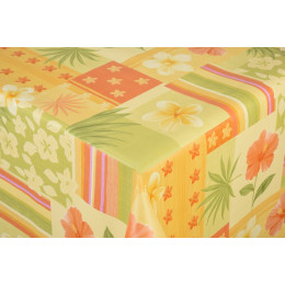 toile ciree tropic jaune au metre