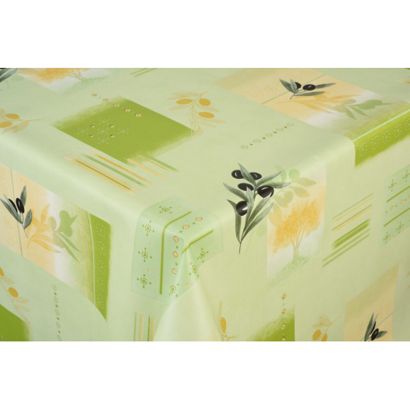 toile ciree olivier vert au metre