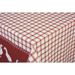 nappe coton enduit oie bordeaux au metre