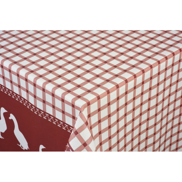 nappe coton enduit oie bordeaux au metre