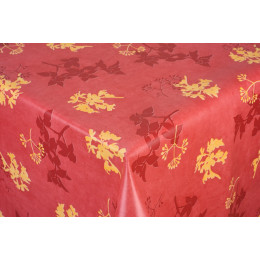 toile ciree bouquet rouge au metre