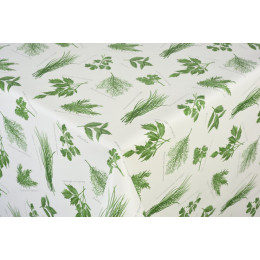 toile ciree aromates vert au metre