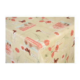 toile ciree coquelicots au metre