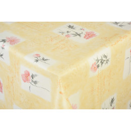 toile ciree flore jaune au metre